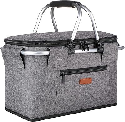 Foldable isothermal picnic basket with cover, extra large isothermal bag for picnics, food delivery, races and isothermal bag. Compact foldable design for storage.. Say goodbye to long wait times — DIAYTAR Nigeria ships in just 5–8 days!