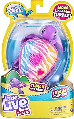 Little Live Pets A colorful interactive turtle toy with a magnificent armor design that floats in the water and works on earth like a real turtle 26349.. DIAYTAR NIGERIA: Where every purchase is affordable and delivery is always within a week.
