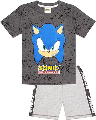 Sonic pajamas the hedgehog for boys | T-shirt and shorts for children | playful clothes.. From daily deals to exclusive products — DIAYTAR Nigeria has you covered.