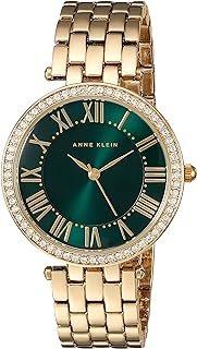 Analog watch for women Ann Klein, Japanese quartz movement and alloy bracelet, AK/2230GNGB, Gold/Green.. DIAYTAR NIGERIA connects desire with fulfillment through our affordable e-commerce platform.