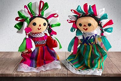 Authentic West Threads West Mexican Handmade Hand Dolls Maria, matching colors, 10 inch height (packages available) (small, 2).. Shop from anywhere in Nigeria and receive your DIAYTAR purchases at affordable prices within a week.