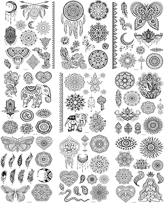 Tepengdie 9 Temporary Boho Style Tattoos Leaves For the Body, False Waterproof Elephant Tattoo For Women, Stickers for Holidays, Festivals.. DIAYTAR NIGERIA: Making quality products accessible to all Nigerians at affordable prices.