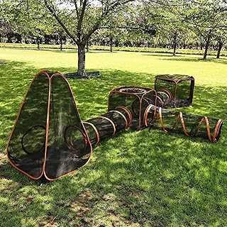 Foldable exterior enclosure for hcosmy cat, exterior chat enclosure 6 in 1 with outdoor cat tunnel, exterior pets for pets for cats, rabbits and dogs, interior/outdoor and practical exterior cat tent.. From office supplies to fashion — DIAYTAR Nigeria brings it fast.