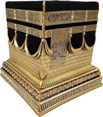 Turkish Islamic Table Decoration Baykul, replica of the Eid gift model of the Kaba golden Koran in Thokar (6.3 "x 6.3")).. Forget the long lines — DIAYTAR Nigeria is always open for shopping.