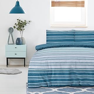 Reversible bedroom and pillowcase in Sleep Down cotton, blue green.. DIAYTAR NIGERIA: Your affordable gateway to thousands of products delivered within a week.