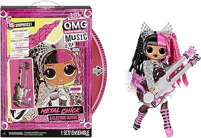 Elegant doll OMG Remix Rock Metal Chick with 15 surprises including an electric guitar, clothes, shoes, a hair brush, a doll's support, a word magazine and a daughter-in-law for girls 4 years old and more by lol surprise.. Shop without boundaries at DIAYTAR NIGERIA, offering affordable products with convenient delivery times.