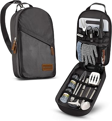 Set of camping kitchen tools, travel set, BBQ accessories organizer, small portable backpack equipment, barbecue, campsite, hiking, waterproof kitchen tools set.. Get everything you need without leaving your home. DIAYTAR Nigeria offers a seamless shopping experience and delivers your orders quickly and reliably.
