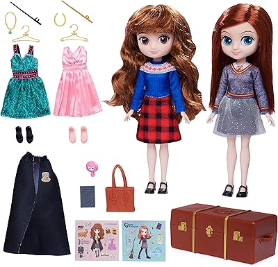 Wizarding World Harry Potter, Hermione Granger and Ginny Weasley Gift Device and 8 -inch Luxury Dolls and Accessories, more than 20 pieces, children's toys from 6 years old.. DIAYTAR NIGERIA combines affordability, variety, and convenience with nationwide delivery services.
