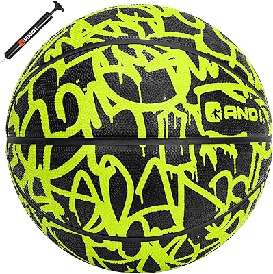 And1 Basketball & Rubber Pump (Graphic Series) - Street balloon 7 (74.9 cm), designed for indoor and outdoor basketball games.. DIAYTAR NIGERIA: Your gateway to affordable shopping with thousands of products delivered nationwide.