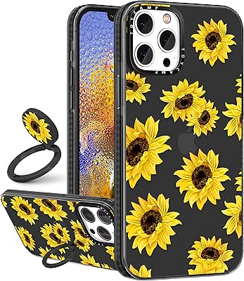 Toycamp shell for iPhone 11 pro for women, nice sunflower pattern for teenage girls with crutch ring for iPhone 11 pro (5.8 inch), black.. From daily needs to rare finds, DIAYTAR Nigeria brings it to your door.