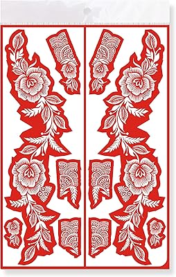 Design sticker with henna majarat for adults - MJ528 (large format: 18x25 cm.).. DIAYTAR NIGERIA connects desires with reality through affordable prices and reliable delivery service.