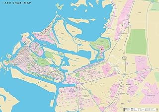 Easy Map Abu Dhabi 2D wall maps (brilliant).. DIAYTAR NIGERIA: Bringing the marketplace to every Nigerian with affordable prices and quick delivery.