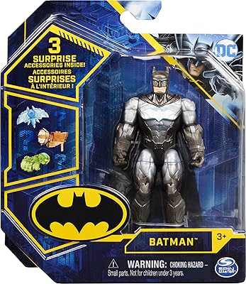 DC Batman 2021 doll (Silver armor with white bat symbol) Spin Master collecting figurine... DIAYTAR NIGERIA: Where smart shoppers find everything they need at prices they can afford.