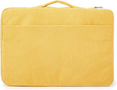 Kinmac Cabinet for laptop in ribbed velvet waterproof to 360 degrees compatible with LG Gram 16 inch and 15.6 inch laptops - 16 inches (yellow).. Get your essentials without leaving home — thanks to DIAYTAR Nigeria.