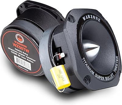 1X 1500W WZ50TW 4 Ohm Tweet speaker in robust titanium for car, truck, van, motorcycle, competition (black).. DIAYTAR NIGERIA: Revolutionizing accessibility to quality products at budget-friendly prices across Nigeria.