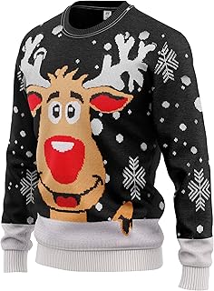 Christmas sweater - Rudolf Le Renne - Perfect adjustment without itching.. Shop easy, pay less, get it fast — with DIAYTAR Nigeria.