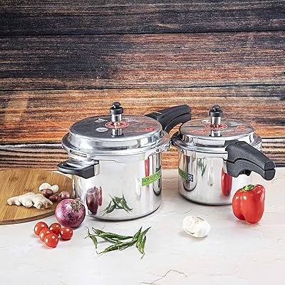 Royal Ford 5 liter pressure cooker + 3 liters special offer.. DIAYTAR NIGERIA: Creating access to affordable products for every Nigerian with our swift delivery service.