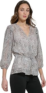 Pretty blouse for women with tie at the waist and bubble sleeves.. Your e-commerce hub for everything — DIAYTAR Nigeria has you covered.