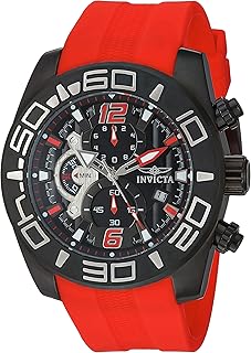 Pro Diver 22810 analog watch with red and silver red quartz movement.. DIAYTAR Nigeria: Where affordability meets speed and quality.