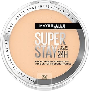 Maybelline super stay hybrid powder foundation 24 hours, average to complete, matt finish, 220, 1 room.. Discover a new way to shop with DIAYTAR NIGERIA's comprehensive marketplace and quick delivery options.