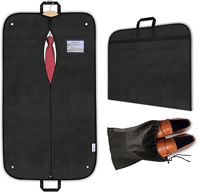 Vision bags bags for clothing and costumes, includes a shoe bag, foldable and portable, black, 40 "x 24"/100 cm x 60 cm.. DIAYTAR NIGERIA bridges the gap between desire and affordability with nationwide delivery in under 8 days.