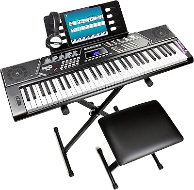 Rockjam piano keyboard 61 keys with Pitch Bend kit, support, bench, headphones, Simply application and Keynote stickers.. Shop for everything you need at DIAYTAR NIGERIA, with budget-friendly prices and quick delivery.
