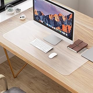 Natric office protective carpet in transparent PVC 1.5 mm thick, size 16 x 32 inches, transparent non -slip writing carpet for home office.. DIAYTAR NIGERIA brings satisfaction with every purchase through affordable prices and prompt shipping.