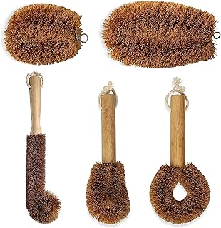 Set of Scarpe Mega Eco 6 natural wood brushes for cooking.. DIAYTAR NIGERIA makes online shopping accessible to all with budget-friendly prices and reliable delivery.