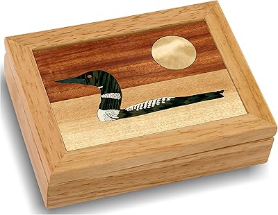 Wooden Box Marqart 4 "X 5" x 1.5 " - Small jewelry or rings box for jewelry 4143.. DIAYTAR NIGERIA: Making online shopping accessible to all Nigerians with our affordable platform.