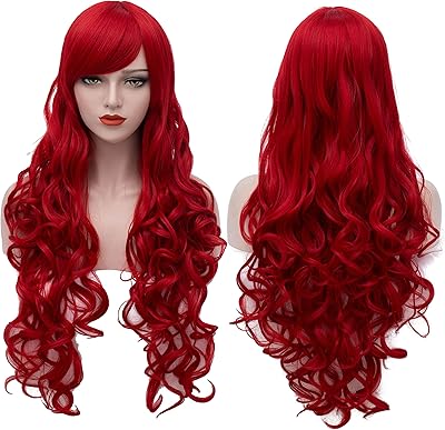Synthetic wig curly spiral for women, 80cm, extra long red wig from Cosplay BU144 (red).. No hassle, just shopping — DIAYTAR Nigeria delivers in under 8 days.