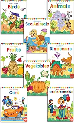 Little Artist Copy Coloring Pack: Set of 8 pounds (birds, sea animals, fruits, vegetables, dinosaurs.. Your favorite brands are just a click away on DIAYTAR Nigeria.