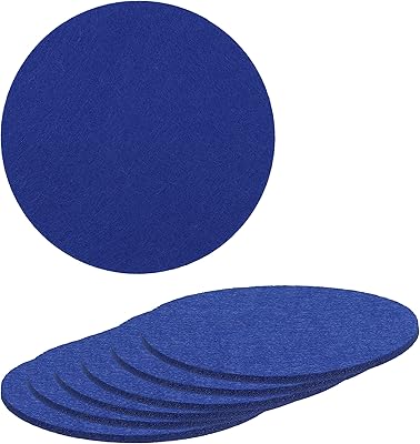 Felt-felt glass/Circular Sleeve Membe, thickness 3 mm, blue, 15 cm, set of 6 pieces.. Unlock access to a wide range of products with DIAYTAR NIGERIA's affordable e-commerce platform.