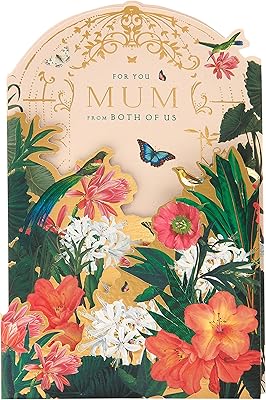 Greeting card for Mother's Day in the United Kingdom with an envelope - Superb floral motif.. From Lagos to Kano, DIAYTAR Nigeria delivers across Nigeria in days.
