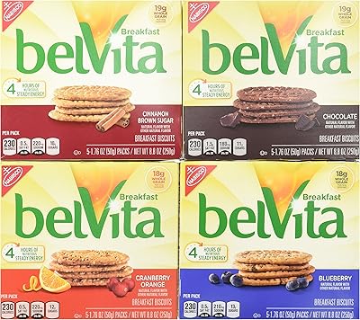 Varied pack of cookies for Belvita breakfast - cranberry, chocolate, cinnamon, brown sugar, caneberge and orange (1) 250 ml. Box of each flavor (package of 4).. Your everyday shopping destination, DIAYTAR NIGERIA offers quality and value delivered within days.