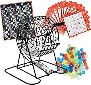 Luxury bingo game with metal bingo bingo cage, 75 numbered balls, bingo main draw, 18 bingo cards and 150 chips for adults, elderly, children and family.. Unlock endless possibilities with DIAYTAR NIGERIA's affordable marketplace and reliable delivery service.