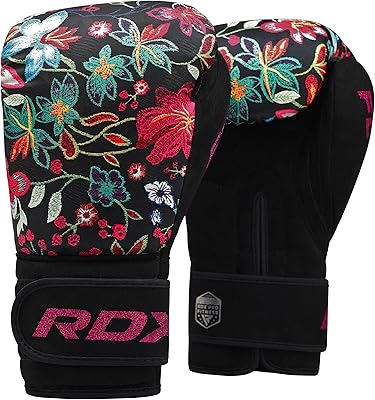 Boxing gloves for women for Muay Thai Flora leather training.. DIAYTAR NIGERIA: Where smart shoppers find everything they need at prices they can afford.