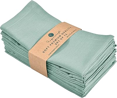 Table towels in cotton and linen fabric 12 pieces.. Experience retail therapy without the financial stress at DIAYTAR NIGERIA's affordable e-commerce platform.