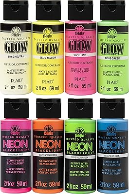 Folkart neon glow acrylic painting set, 2 oz, 8 oz.. Shop from our extensive catalog at DIAYTAR NIGERIA and enjoy doorstep delivery in just 5-8 days.