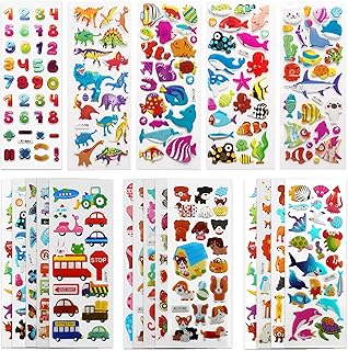 3D Savita 3D adhesive stickers for children and toddlers, varied package of 500 inflated stickers for scrapbooking and agenda including animals, figures, fruit, fish, dinosaurs, cars and more?.. Experience budget-friendly shopping at DIAYTAR NIGERIA, Nigeria's premier online marketplace with quick delivery.