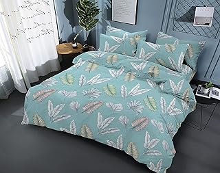 Sleepwell 90 g/m2 bed sheet with pillowcase (light green with long leaves, simple).. DIAYTAR NIGERIA delivers more than products - we deliver affordable shopping satisfaction nationwide.