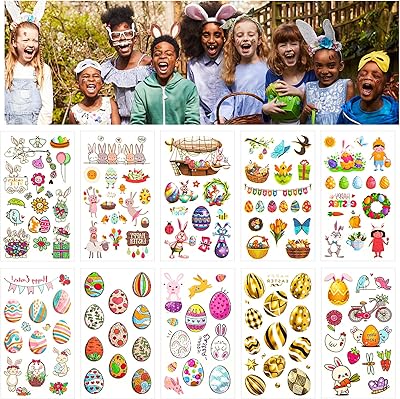 20 Team Easter Temporary Tattoos Leaves, Chicken and Easter Egg Tattoo Stickers, Easter Party Gifts for Boys and Girls, Bags Filletters.. Join millions of satisfied shoppers using DIAYTAR Nigeria every day.