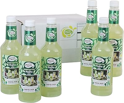Mojito Master of Mixes drink mixture, ready to use, 1 liter bottle (33.8 fl oz), pack of 6.. Discover the perfect shopping experience with DIAYTAR NIGERIA's vast selection and prompt delivery service.