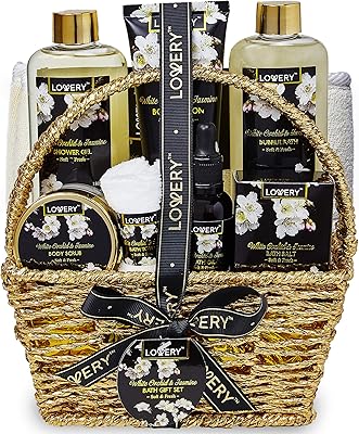 Bathroom and body gift basket for women and men - Home orchid and jasmine house spa set with body scrubs, lotions, oils, gels and more - set of 9 pieces.. DIAYTAR NIGERIA: Where quality meets affordability, with thousands of products delivered in less than 8 days.