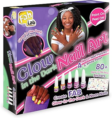 Fluo Glow in the Dark Fab Lab FL112 nail polish box with stickers.. From household needs to gadgets, DIAYTAR Nigeria has it all.