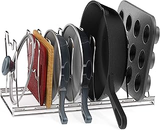 Simple cover support for household utensils, for pots and stoves, contains 7 adjustable, chrome sections.. Easy checkout, quick delivery — shop now on DIAYTAR Nigeria.