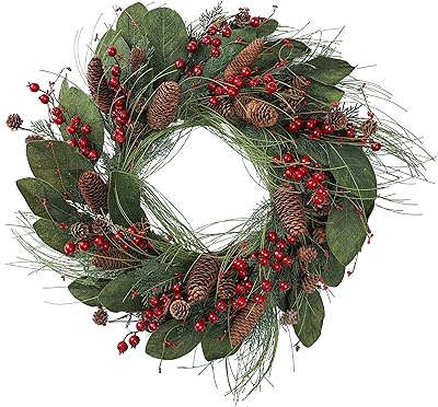 22 -inch handmade Christmas crown with leaves.. Discover endless shopping possibilities at DIAYTAR NIGERIA, with budget-friendly prices and reliable delivery.