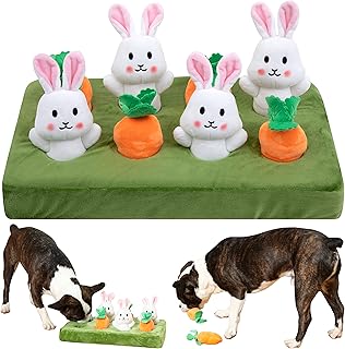 Wise Doggo Bunny & Carrot dog enrichment toys - Sniff carpet for dogs, interactive dogs for dogs, puzzle toys for mental stimulation of dogs, dog puzzle toys, puppy toys for boredom and stimulation, dog games.. Your new favorite way to shop online — DIAYTAR Nigeria.