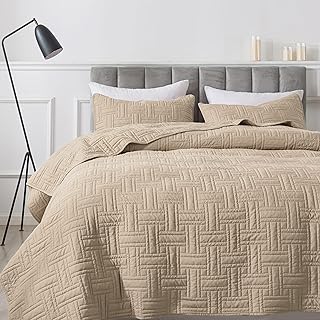 California King size bed set with light and soft beige bed pillowcases.. DIAYTAR Nigeria: Discover more, spend less, and enjoy delivery within 5–8 days.