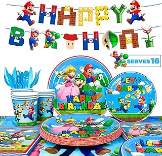 Super Mario Birthday Party Supplies MARIO 128 -room dishes.. DIAYTAR NIGERIA: Creating access to affordable products for every Nigerian with our swift delivery service.