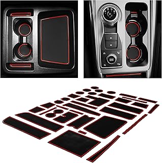 Accessories for hero 2020-2021 cup holders for Ford Explorer, lining of indoor non-slip cup holders and personalized luxury dust, central console, door lining, 37 batch (red garnish).. Discover the joy of online shopping with DIAYTAR NIGERIA's budget-friendly prices and reliable shipping.